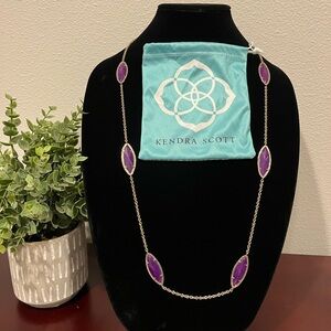 Kendra Scott Tory Marquis Long Station Necklace 38”